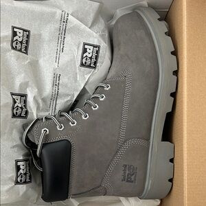 Timberland PRO Men's Gray and Black Boots